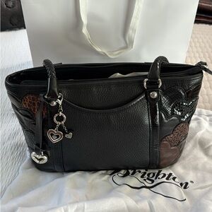 Brighton Black and Brown Shoulder Bag